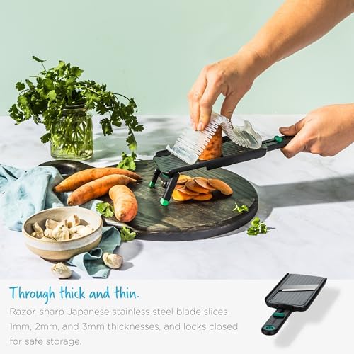 Dreamfarm Nocutu Adjustable Handheld Mandoline Slicer with Finger Guard - Image 5