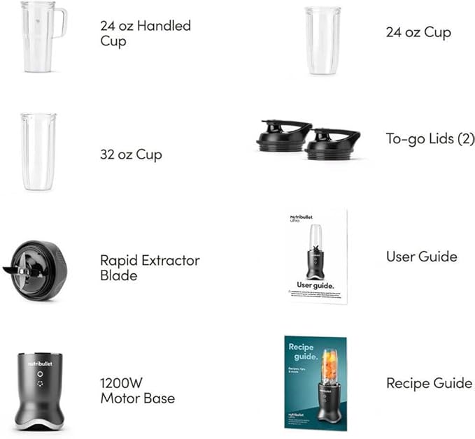 NutriBullet NB50500 Ultra Personal Blender, Gray (Renewed)