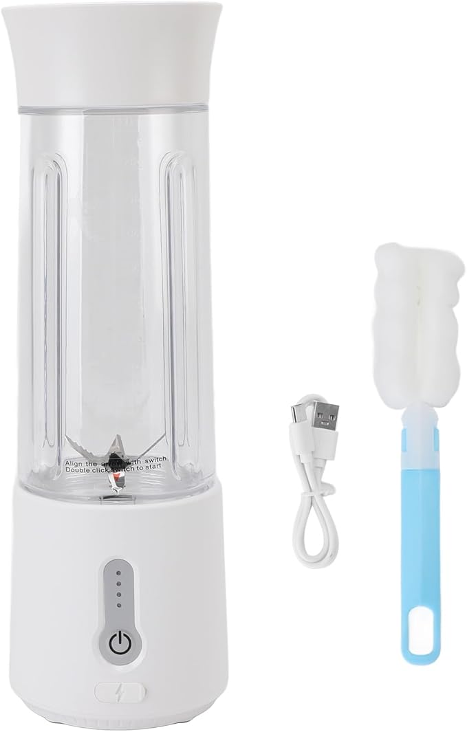 Portable Blender, Personal Size Blender for Shakes & Smoothies, USB Rechargeable, 6 Blades, 500ml Capacity, On-The-Go Convenience