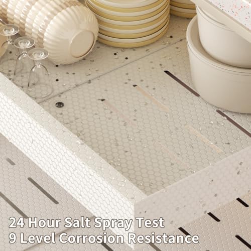 Pull Out Cabinet Organizer, Expandable 12.6"-20.47" 2Pack (White)