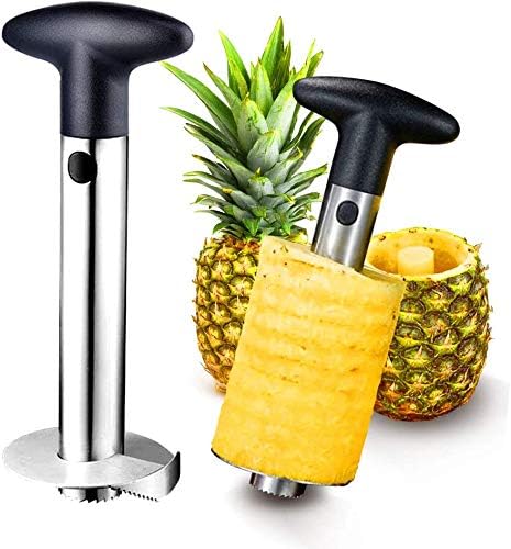 Pineapple Peeler Cutter, [2021latest] [thicker Sharp Blade] 430stainless Steel, Fruit Knife Slicer Spiral Pineapple Cutter Easy-to-use Kitchen Accessories