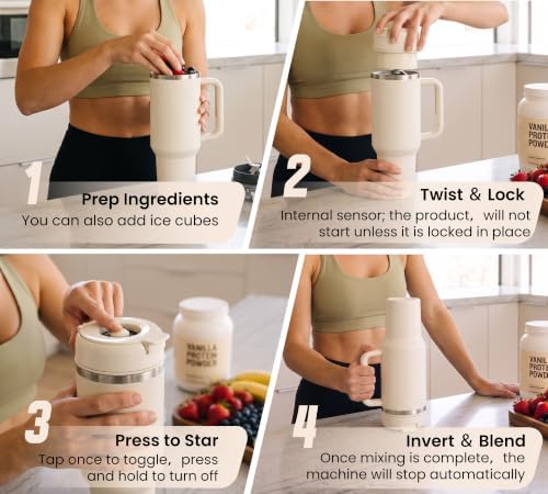 Portable Blender for 40 oz Tumblers, Personal Blender for Smoothies - Image 6