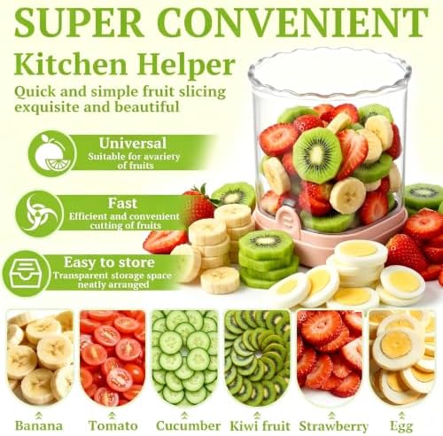 Hendiy Strawberry Slicer with Stainless Steel Blades | Egg & Fruit Slicer Cup for Banana, Cucumber, Mushroom | ABS Detachable Kitchen Gadget - Precision Berry Cutter Tool (1-Pack) - Image 3