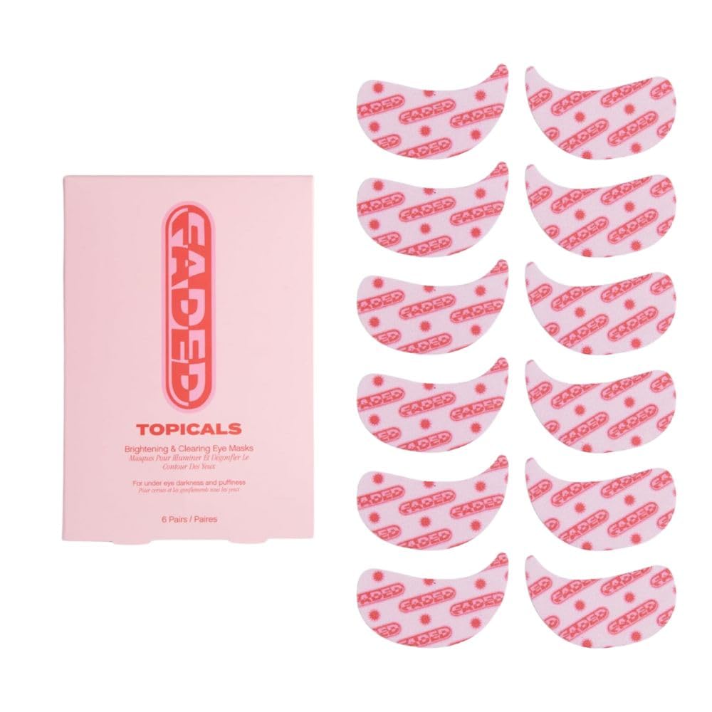 Faded Brightening Under Eye Masks, Depuffs & Brightens, Set of 6