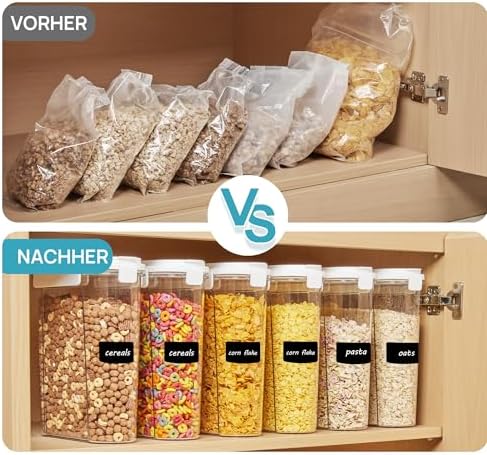 Cereal Containers Set, 3 PCS, 135.2oz/4L