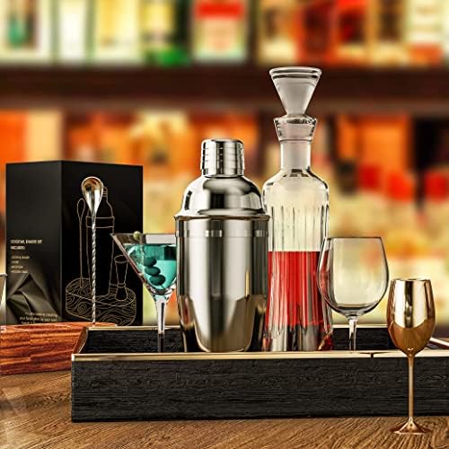 Cocktail Shaker Set,24oz Martini Shaker,Bartender Kit with Stand