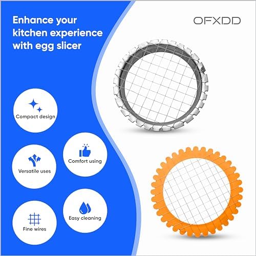 Egg Dicer for Hard Boiled Eggs - Wire Egg Salad Chopper Grid - Metal & Plastic Potato, Carrot & Egg Cutter, Set of 3 - Manual Grid for Salads, Appetizers and Sandwiches - Image 5