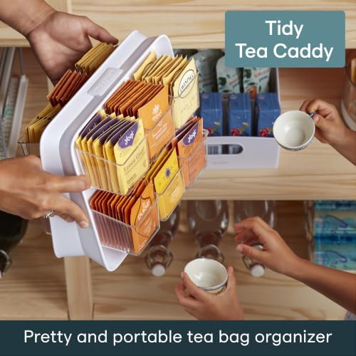 TeaStand 120 Tea Bag Organizer, Cabinet to Counter Tea Bag Caddy