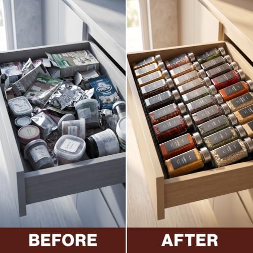 Glass Spice Jars with Label, 24x Stainless Steel Lids