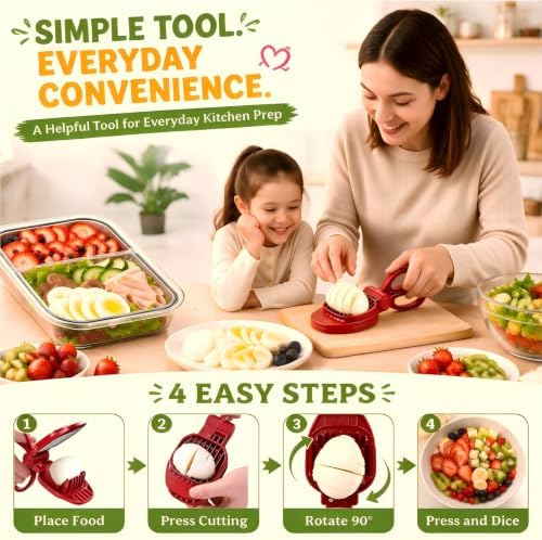 Egg Slicer for Hard Boiled Eggs - with 304 Stainless Steel Blades - Image 4