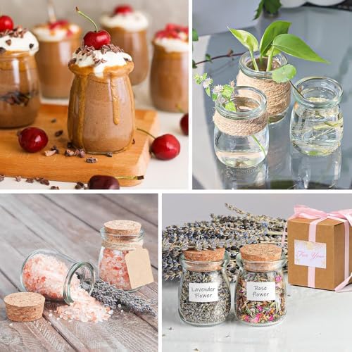 3.4 Oz Small Glass Jars With Lids, 40 Pack Wedding Favors