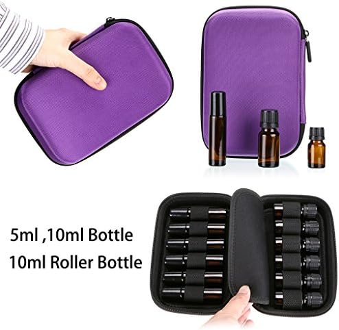 Hipiwe EVA Hard Shell Essential Oil Carrying Case Holds 12 Rollers Bottles - Image 2