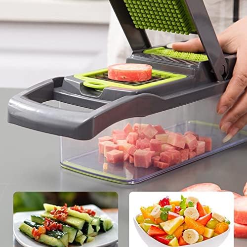 Vegetable Fruit Chopper Onion 4in1 Vegetable Chopper Onion Chopper Food Chopper Manual Spiralizer Salad Chopper Veggie Dicer Veggie Chopper Potato Cutter Onion Dicer Vegetable - Image 4