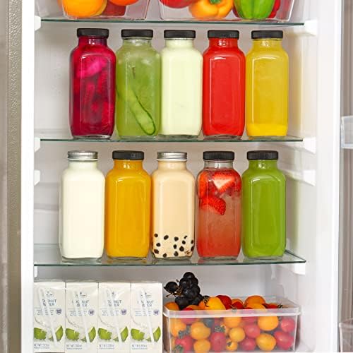 10pcs 16oz Glass Juice Bottles with Lids