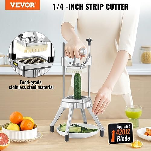 Commercial Vegetable Fruit Chopper, 1/4" Blade French Fry Cutter
