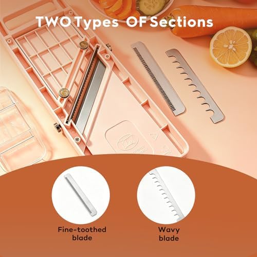 Mandoline Slicer for Kitchen, Upgrade Slicer for Vegetable, Professinal Japanese Vegetable Cutter with 4 Stainless Steel Blades