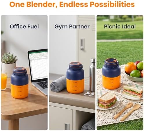 2026 Portable Wireless Juicer Cup, 27oz & 44oz Personal Blender with 38 Stainless Steel Blades, USB-C Rechargeable Smoothie Maker for Shakes, Fruits, Ice, Travel, Gym & Office Use (27oz - Green) - Image 5