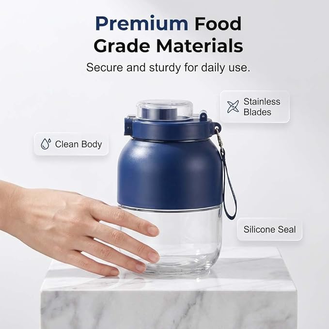 Portable Wireless Juicer Cup, 2026 New Personal Blender, Portable Juice Blender for Outdoor Use, Rechargeable Mini Blending for Travel, Fruit Juicer Cup for Office Workers (2)