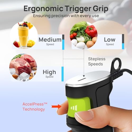 Consciot 4 in 1 Immersion Hand Blender Max 1100W, Trigger Speed Control - Image 3