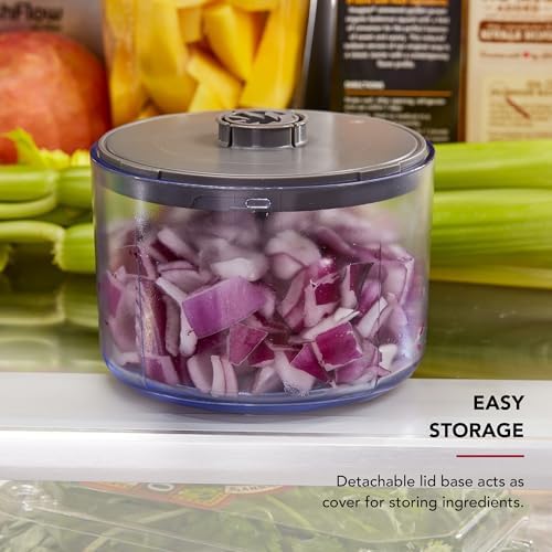 KitchenAid Manual Food Chopper, Charcoal Gray, 3.8 Cups - Image 6