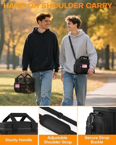 Lunch Box Men Women Tactical Insulated Lunch Bag Black 8L