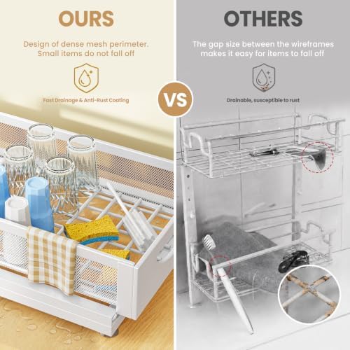 Under Sink Organizer for Kitchen and Bathroom Cabinets Pull Out Storage