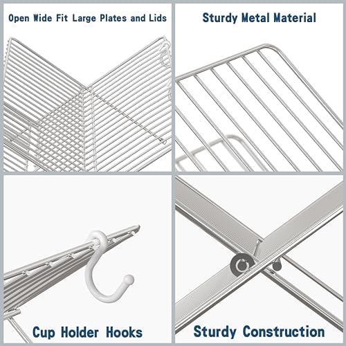 Collapsible Dish Drying Rack, Chrome
