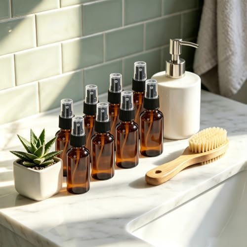 STARSIDE 1oz Amber Glass Spray Bottles 48-Pack with Fine Mist Sprayer - Image 7