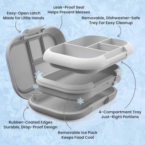 Chill Kids 4-Compartment Bento Box Leakproof Lunch Box