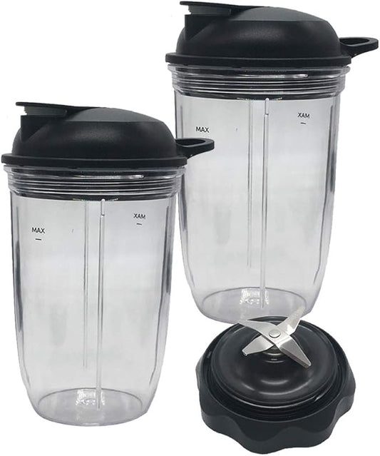 Blender Combo Easy Twist Extractor Blade with 2pcs Juicer personal jar 18oz cup with to go lid,Compatible with nutribullet Full-Size Blender Combo 1200W:NBF50500/NBF50500IN/NBF50500AK/NBF50500AW