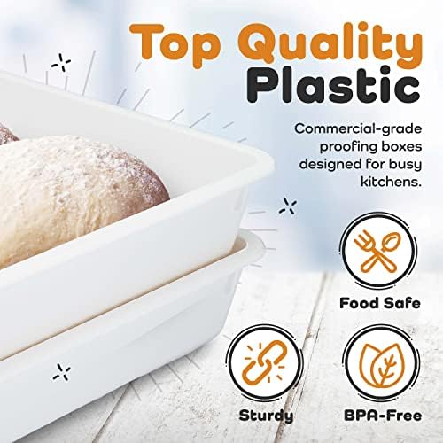 Pizza Dough Proofing Box, Commercial Grade 17.25" x 13", 2 Trays and Covers