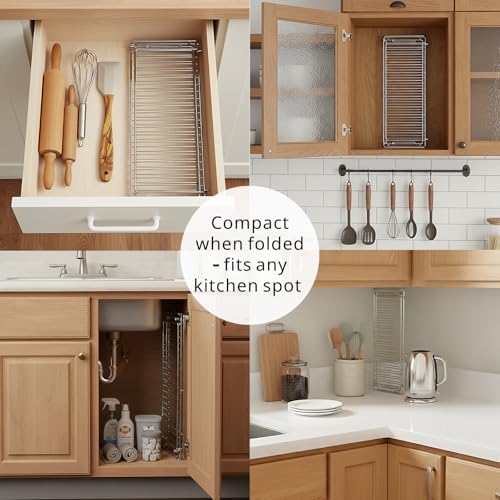 Collapsible Dish Drying Rack, Stainless Steel Folding Dish Rack