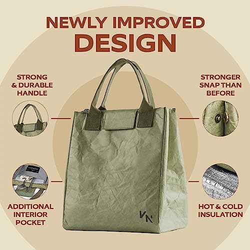 Women’s Insulated Lunch Bag with Premium 4mm Cooler Insulation, Cute Large 7L Lunch Tote for Office, Durable Small Lunch Box for Women, Stylish Lunchbox for Adults, Teens, Nurses, Teachers