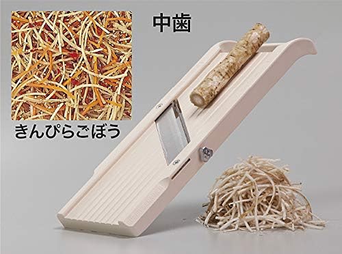 Benriner Super Standard Madoline Slicer, with with 4 Japanese Stainless Steel Blades, Almond - Image 6