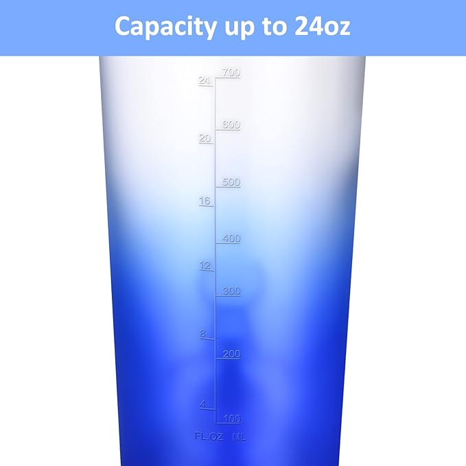Electric Shaker Bottles for Protein Mixes - 24oz Protein Shake Blender Bottle Portable Mixer Cup for Milk Coffee Shakes - USB Rechargeable - Made with Tritan - BPA Free(blue gradient)