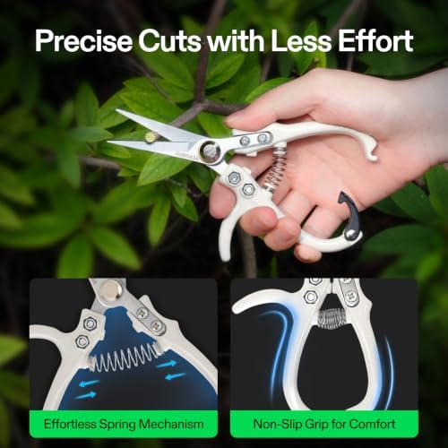 Pruning Shears for Gardening, Q-Shaped Garden Scissors for Plants