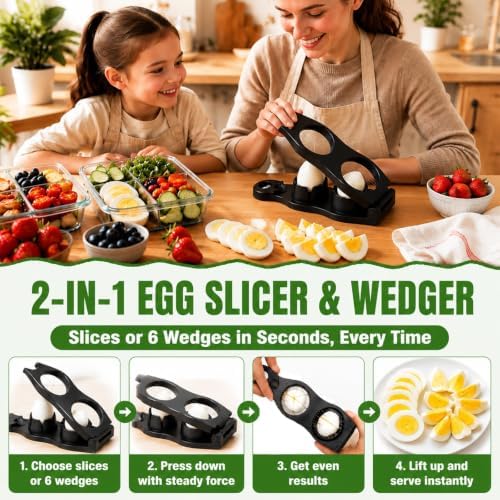 NOVANO 2 in 1 Egg Slicer for Hard Boiled Eggs - Image 3