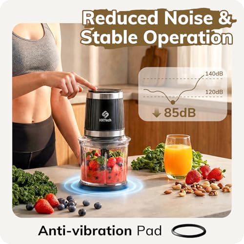 Food Processor with Two 4-Cup Bowls: 2-Speed Electric Food Chopper - Image 6