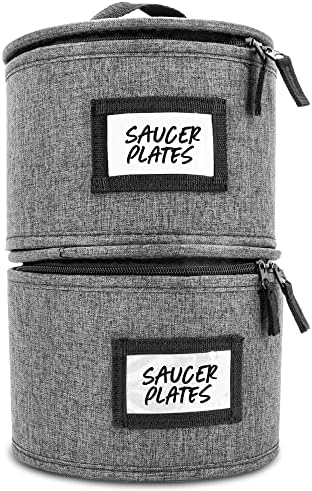 China Storage Containers, 2pc Saucer Box, 24 Felt Pads