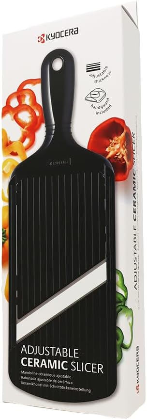 KYOCERA Adjustable Ceramic Mandoline Slicer – 4 Thickness Settings by Kyocera