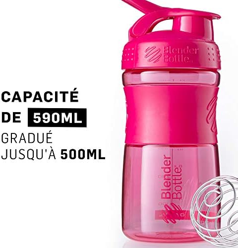 BlenderBottle SportMixer Tritan Grip Shaker Bottle, Pink/Pink, 20-Ounce - Image 5