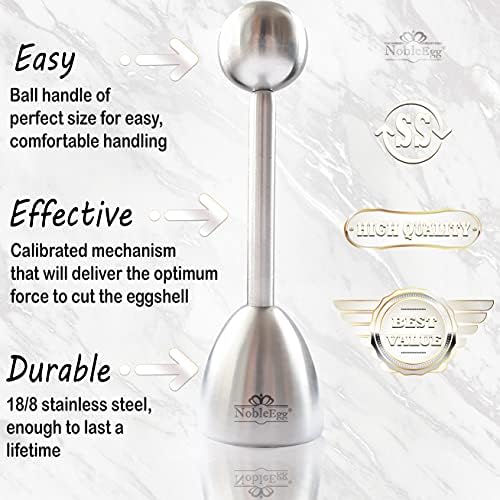 NobleEgg Egg Topper Opener Cracker Tool | Easily Cut and Remove the Top of Soft-Boiled Eggs - Image 6