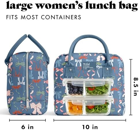 Bloomington Insulated Lunch Bag for Women w/ Containers