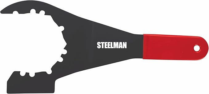 Steelman Universal Sink Drain Wrench, for Loosening and Tightening 4, 6, and 8 Tab Locknuts on Strainer Drains, Comfortable Handle (61203)