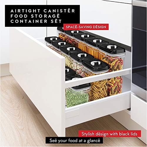 Pasta Storage Containers for Pantry Airtight - 2 Pc Spaghetti Container Storage - Ideal for Spaghetti & Noodles, Kitchen Pantry Organization and Storage - Keeps Food Fresh & Dry