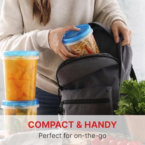 Freezer Storage Containers, 10 Pack, 32 Oz Leakproof BPA-Free Lids