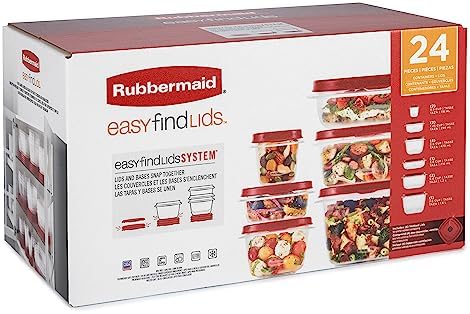 Assorted Food Storage Container Set - Case of: 1; Each Pack Qty: 24; Total Items Qty: 24