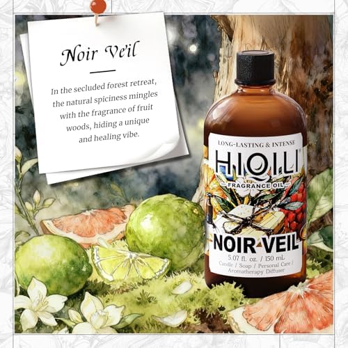 HIQILI Noir Veil Fragrance Oil for Candle Making & Diffuser - 5.07 Fl Oz - Image 2