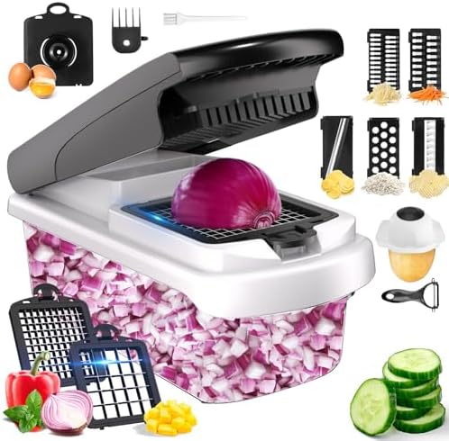 Vegetable Chopper Mandoline Slicer, 15-in-1 Food Veggie Chopper