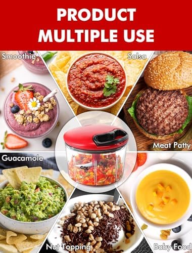 Food Chopper, Vegetable Chopper, Pull String Onion Chopper Dicer, 800ML